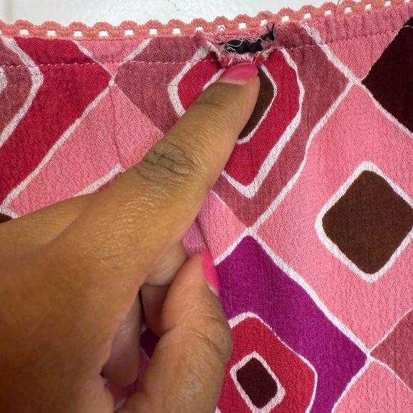 Vintage Y2K Skirt Embellished Sequin Diamond Print Ruffle Hem Size Large - Picture 7 of 8